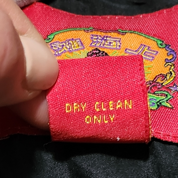 SHANGHAI TANG Mandarin Pure Silk Striped Woven Jacket Frog Button Down Jacket 10 - Picture 8 of 16